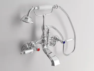 CARUSO - 2 hole wall-mounted bathtub tap with hand shower by Park Avenue - view 2